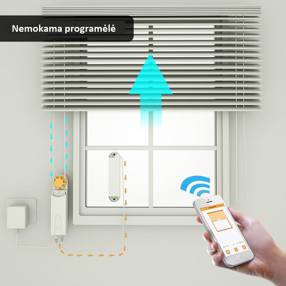 Išmanusis roletų ir žaliuzių valdiklis Bluetooth Smart Home.